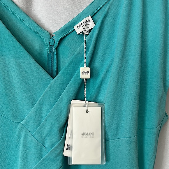 Armani Collezioni NWT Beautiful Teal Sleeveless Sheath Dress **Size 12** 👗👗 - Picture 4 of 6